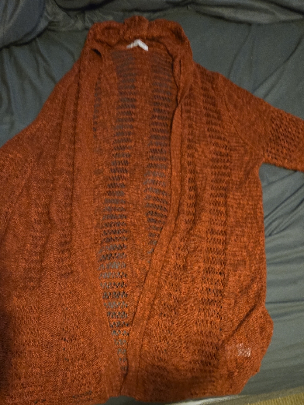 Maurices Pink Open-Knit Cardigan